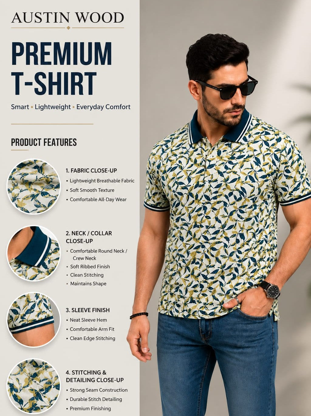 Austin Wood Polo T-shirt