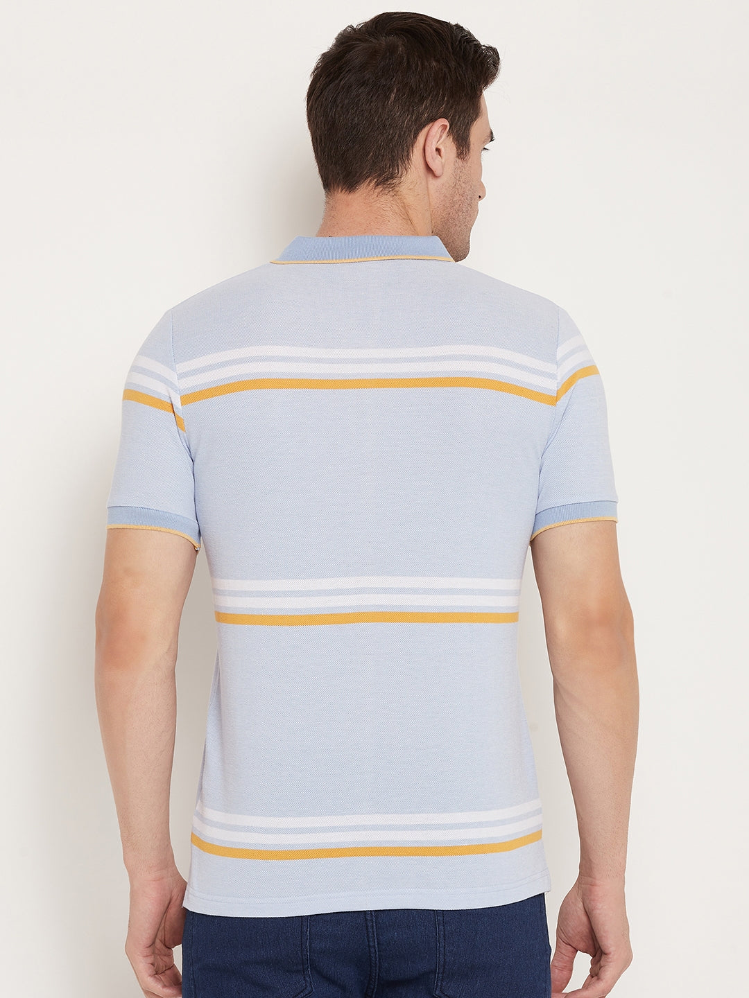 Austin Wood Men's Half Sleeves Polo Neck T-shirt