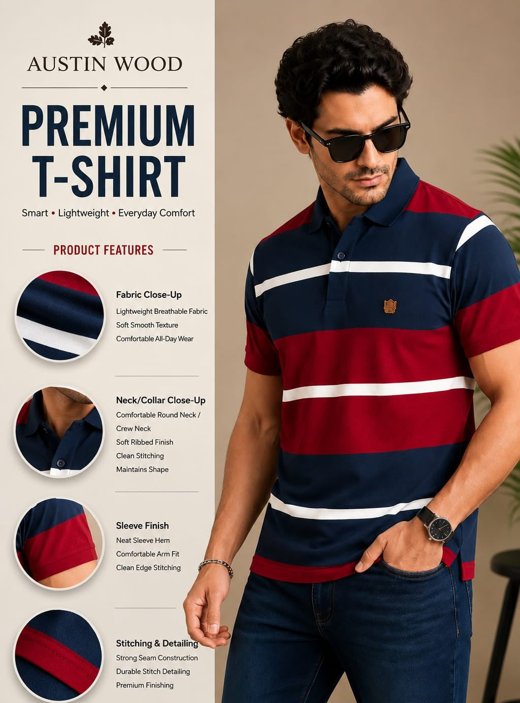 Austin Wood Polo T-shirt