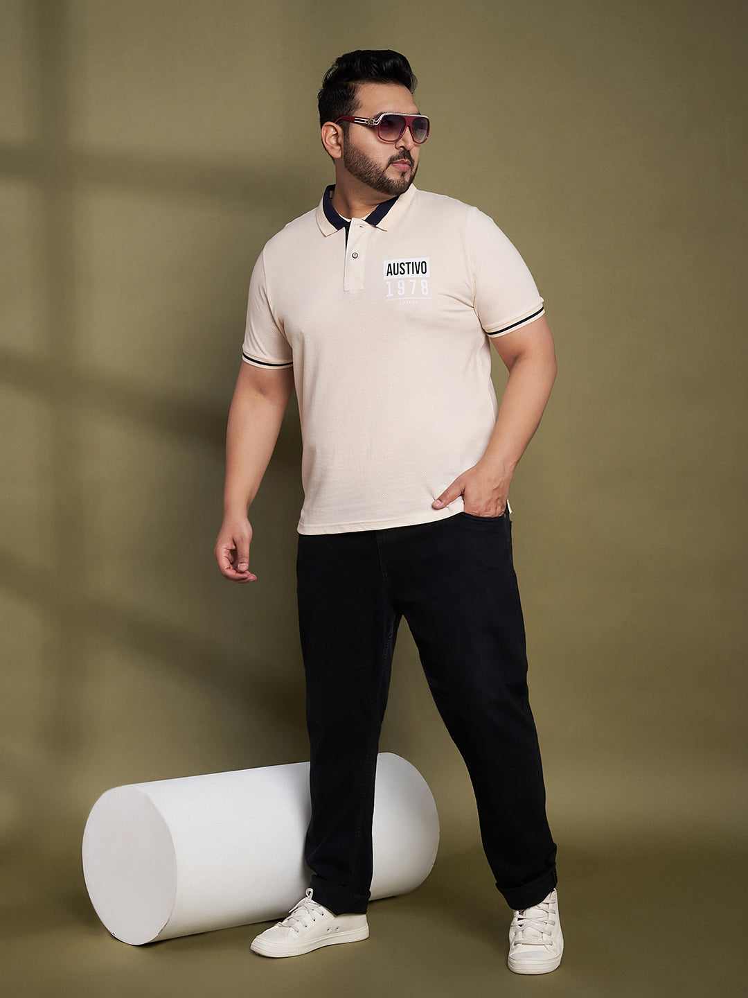Austivo Men's Polo Neck T-shirt