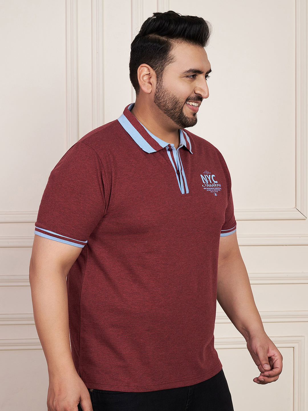 Austivo Men's Polo Neck T-shirt