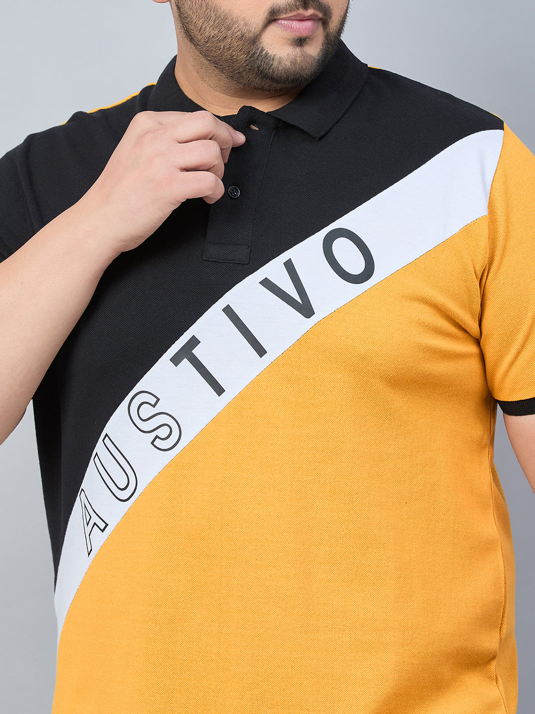 Austivo Men's Polo Neck T-shirt