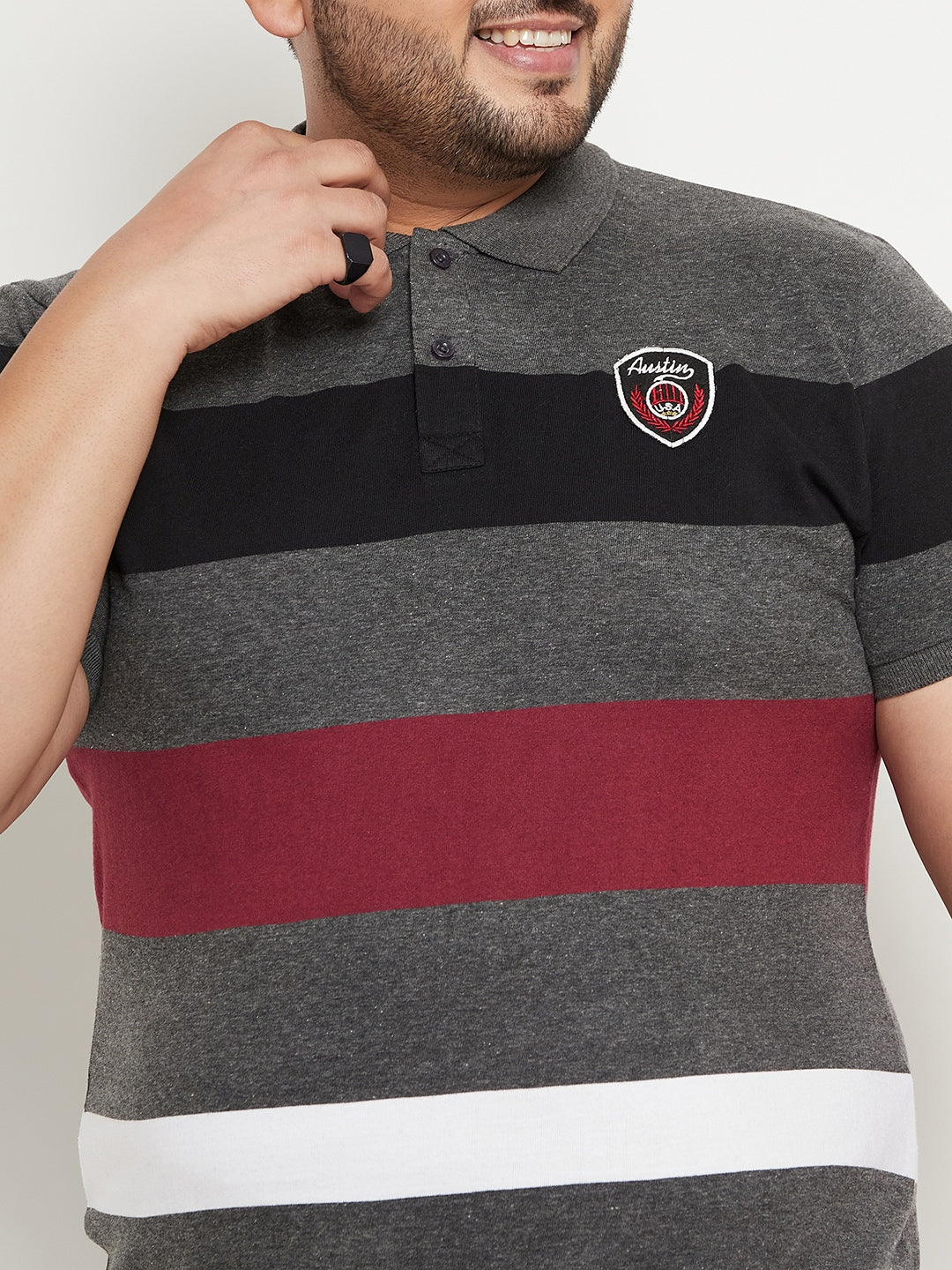 Austivo Men's Sleeves Polo Neck T-shirt