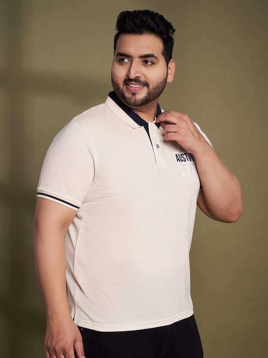 Austivo Men's Polo Neck T-shirt