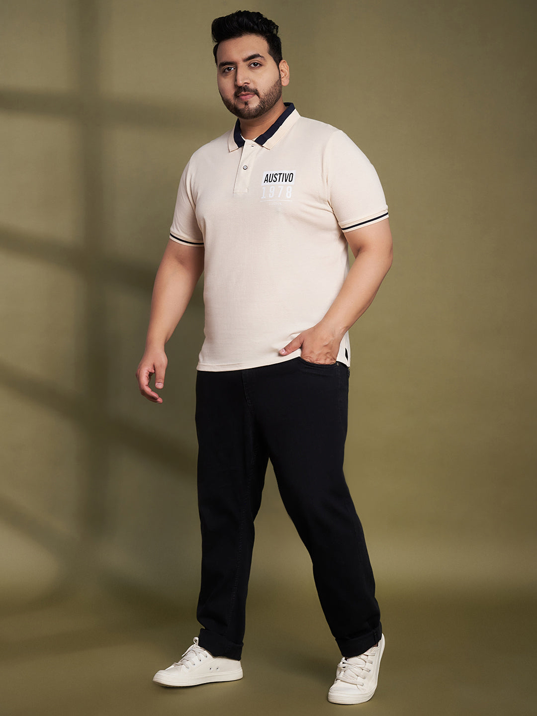Austivo Men's Polo Neck T-shirt