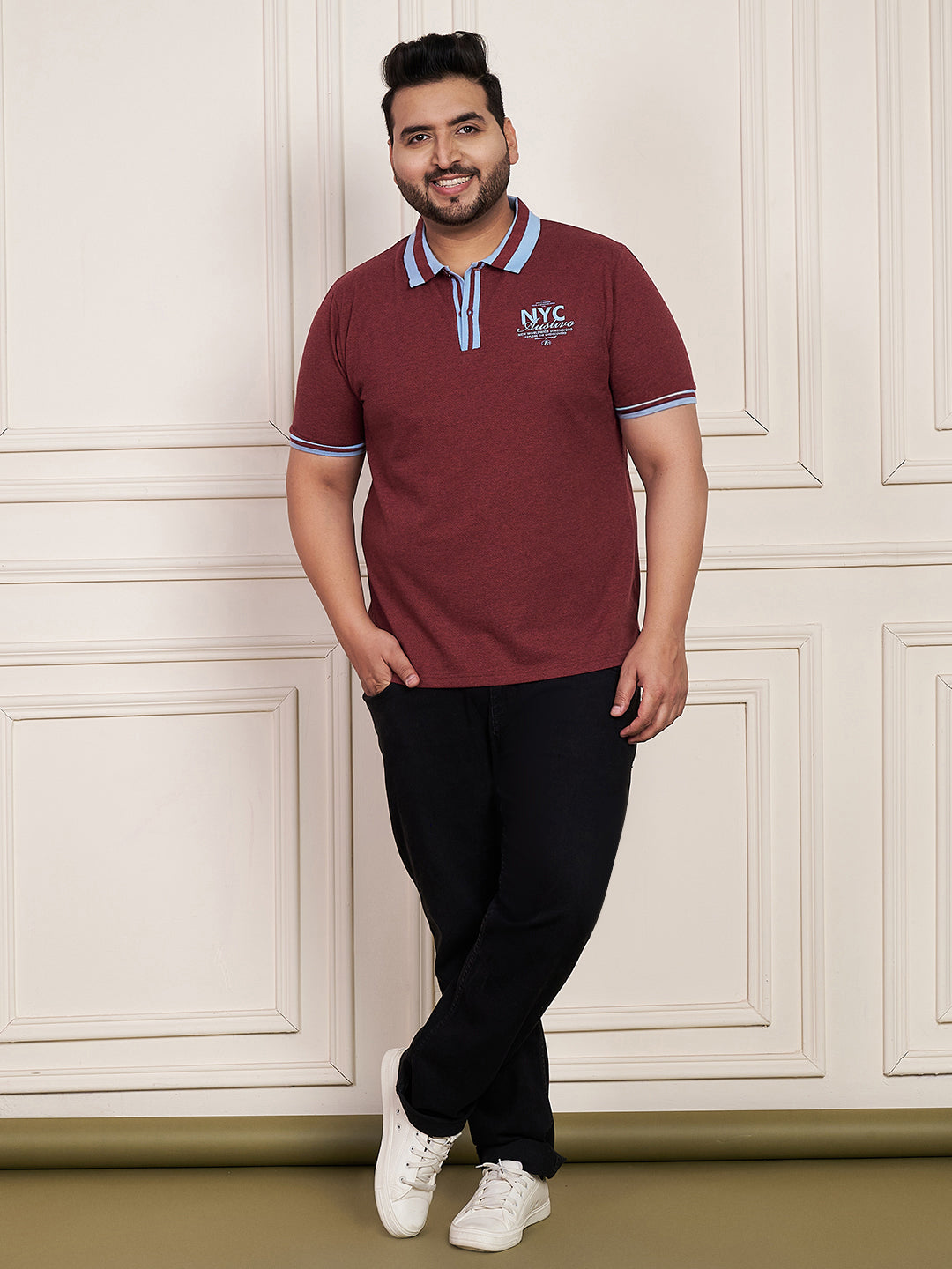 Austivo Men's Polo Neck T-shirt