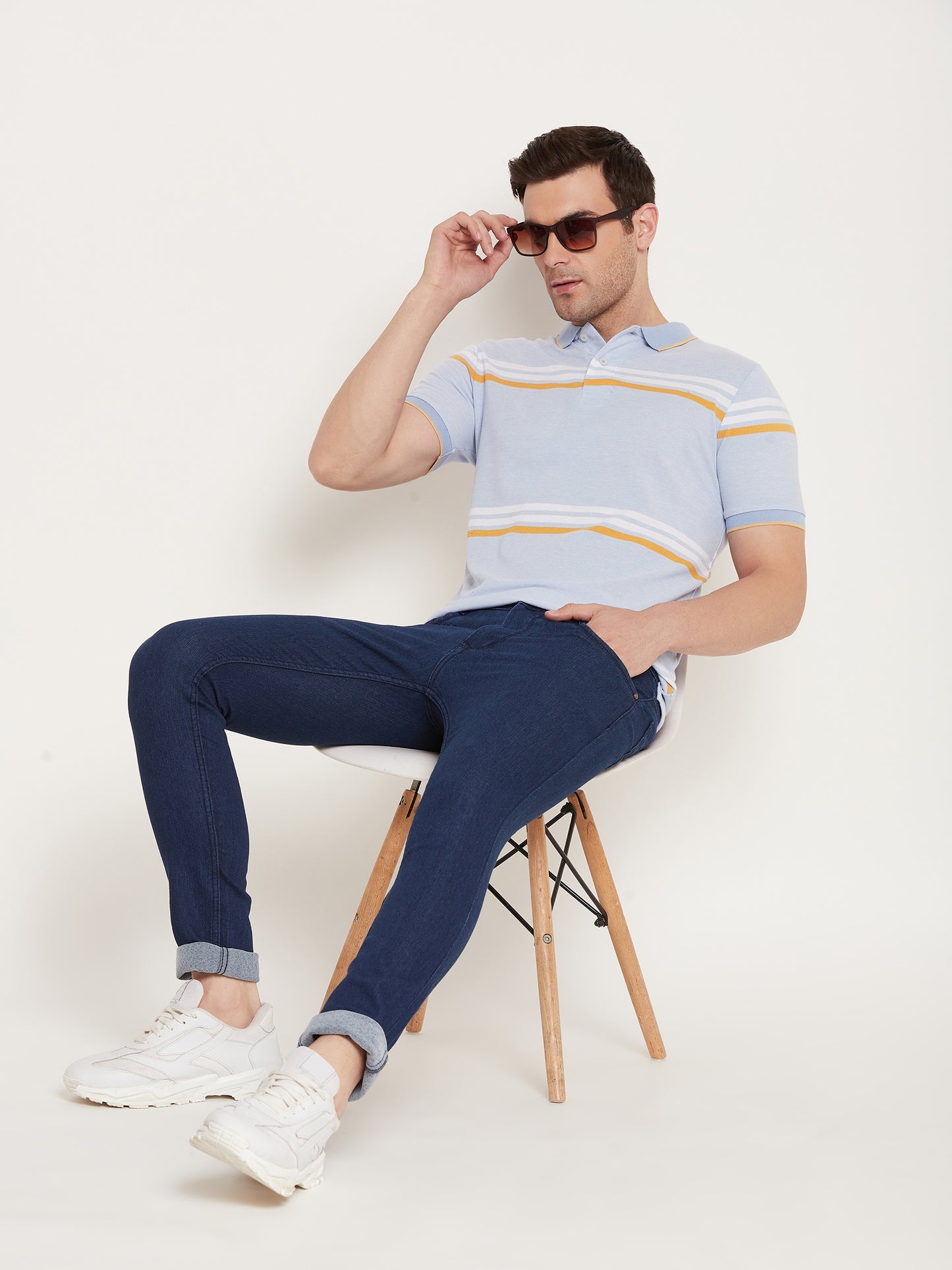 Austin Wood Men's Half Sleeves Polo Neck T-shirt