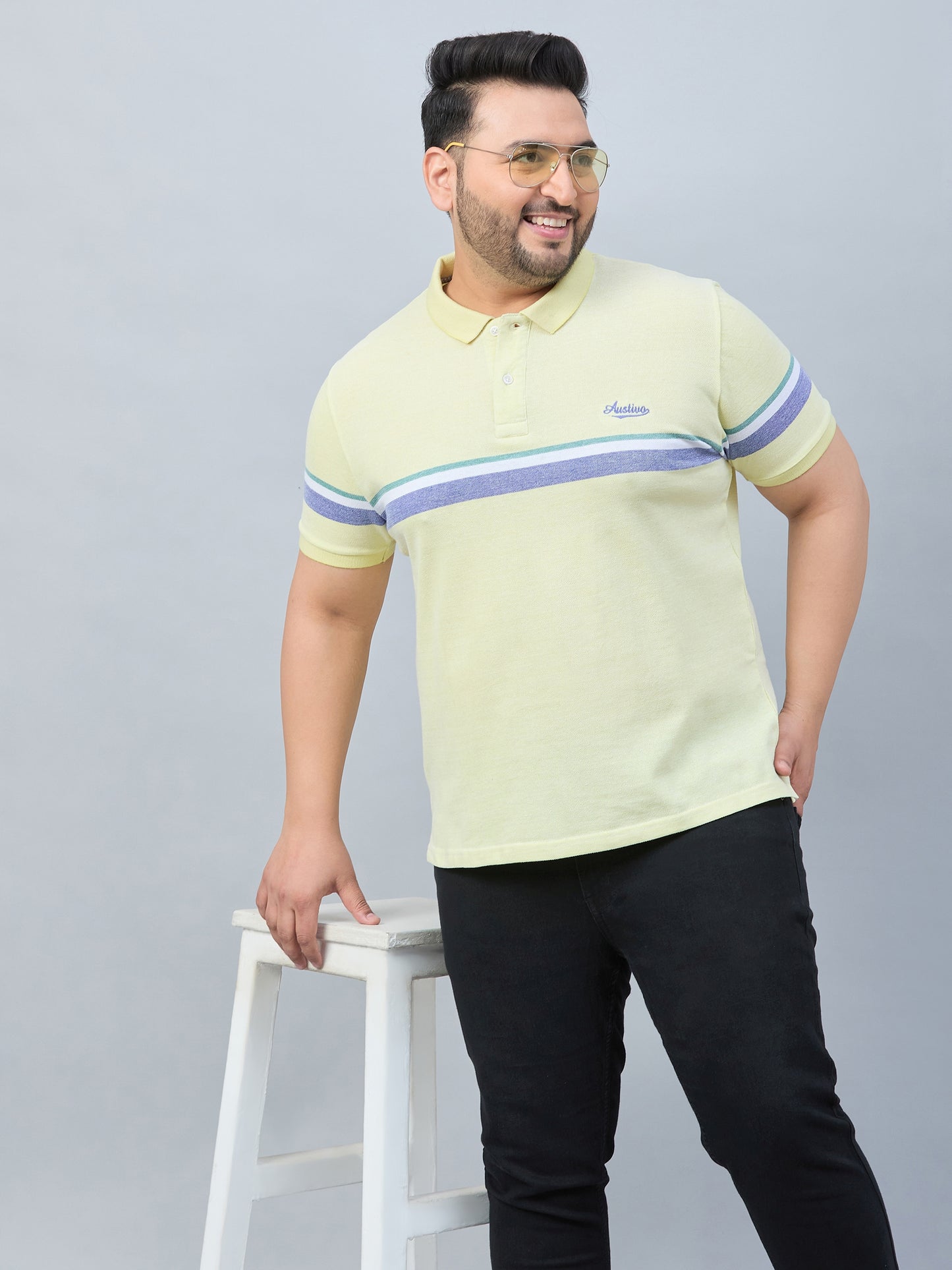 Austivo Men's Polo Neck T-shirt