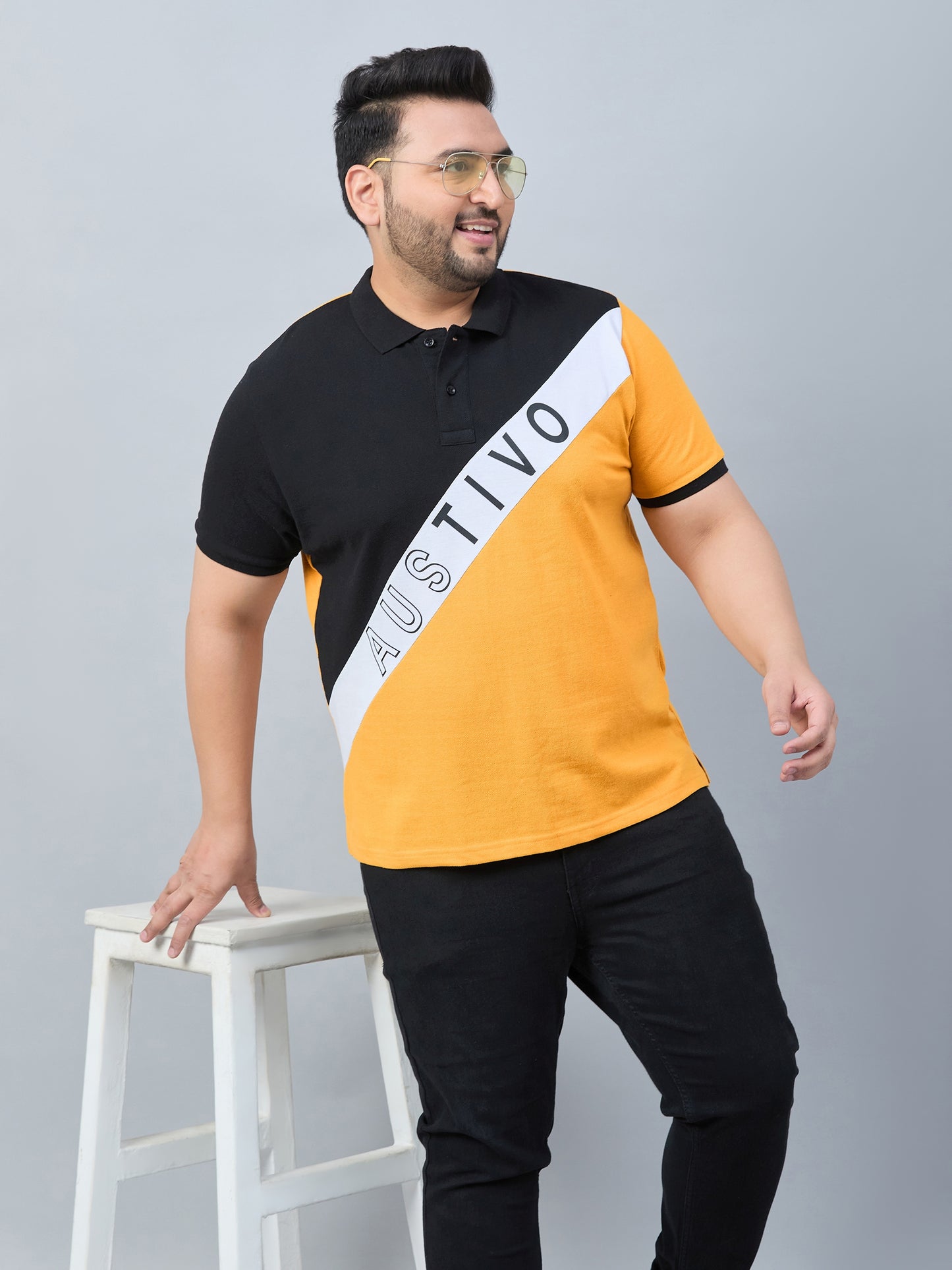 Austivo Men's Polo Neck T-shirt