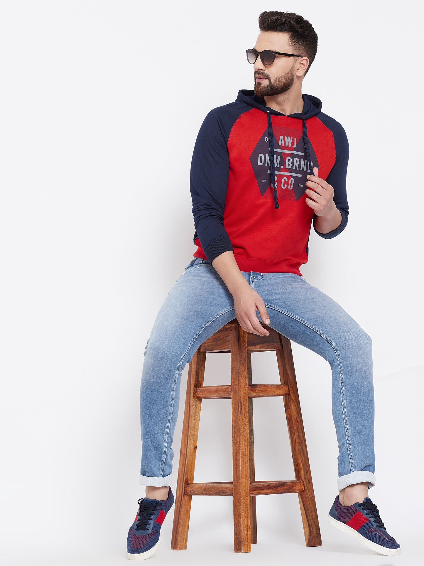 Men's Printed Hooded Sweatshirt