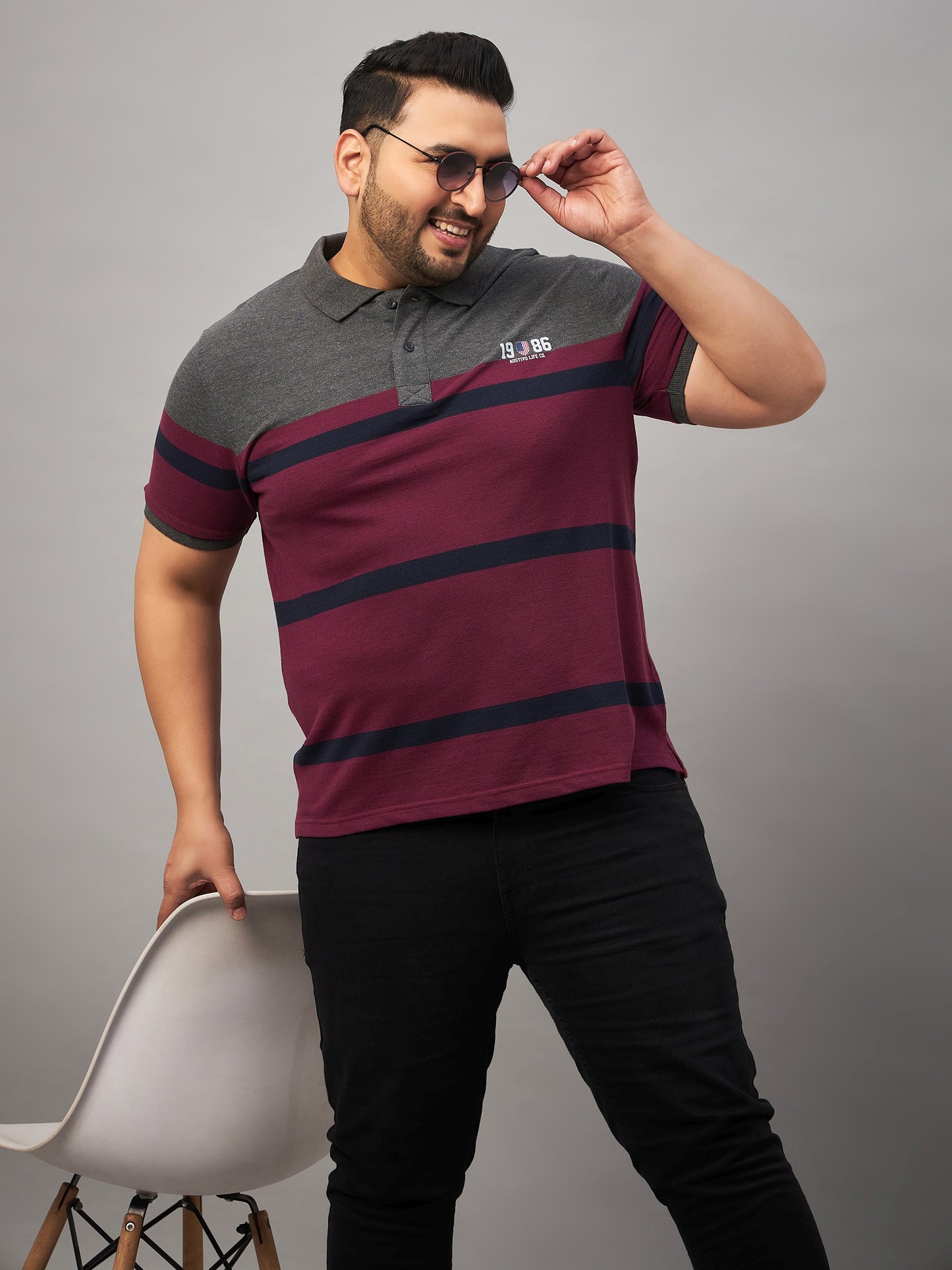 Austivo Men's Polo Neck T-shirt