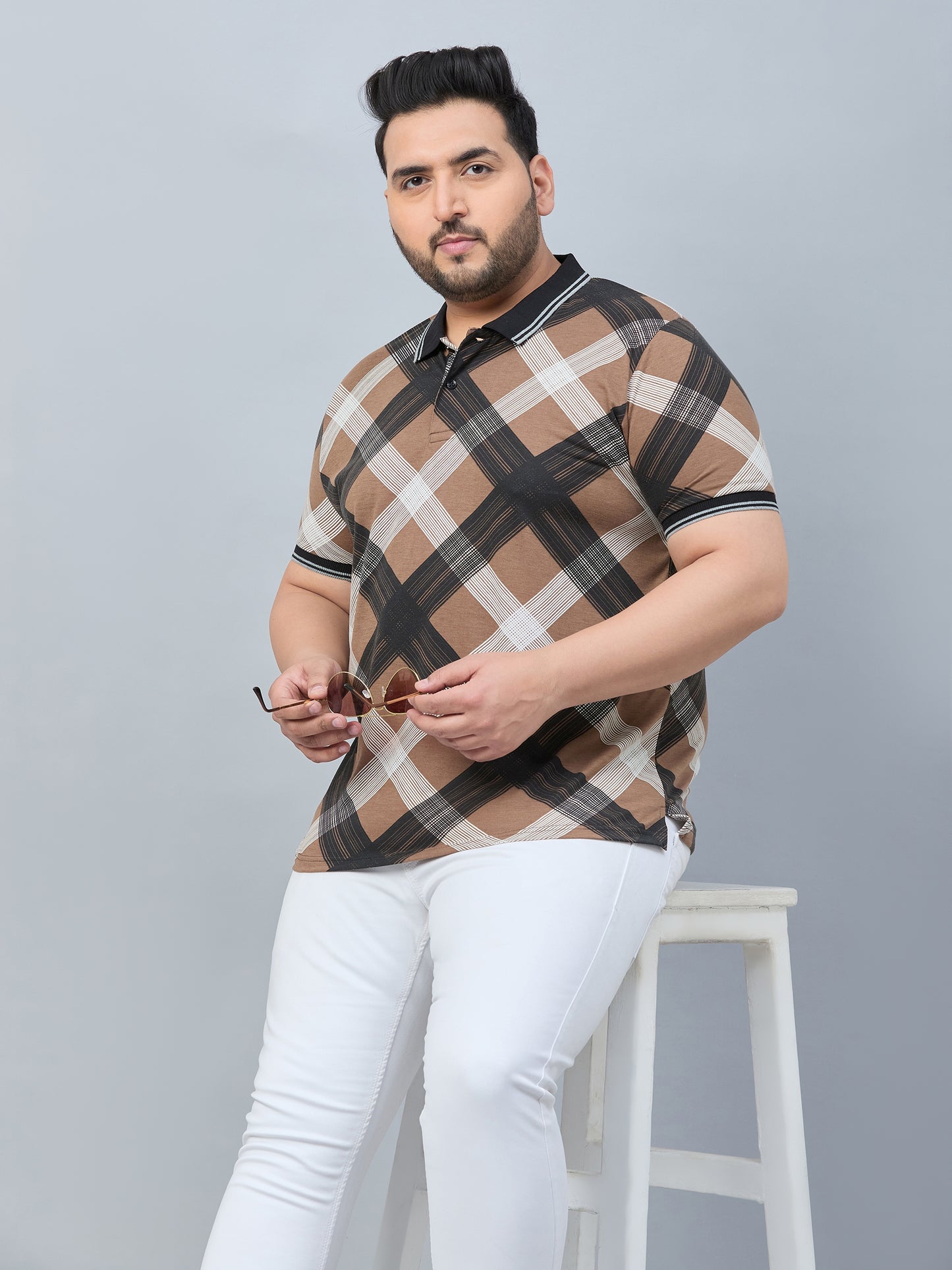 Austivo Men's Polo Neck T-shirt