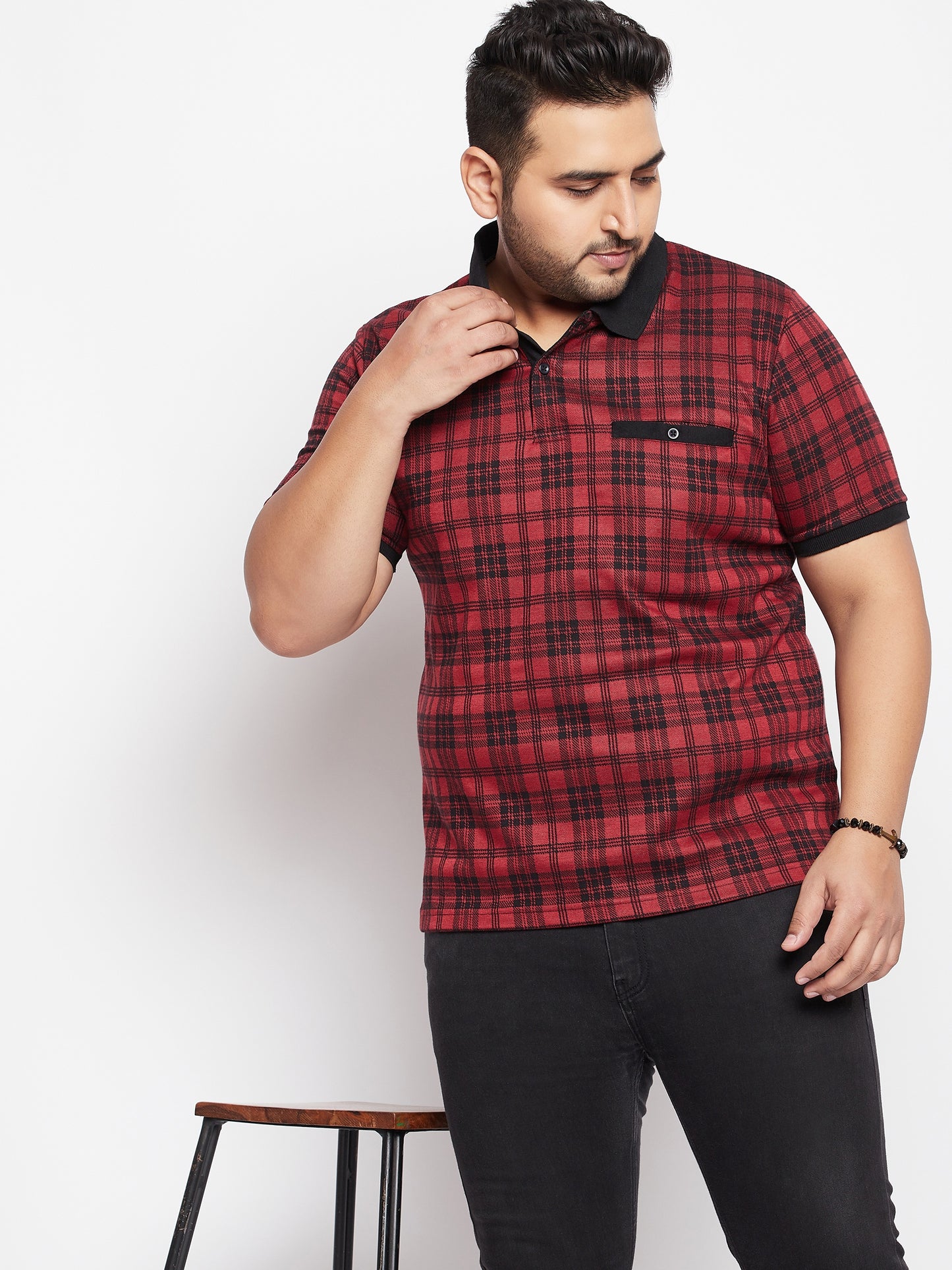 Austivo Men's Half Sleeves Polo Neck T-shirt