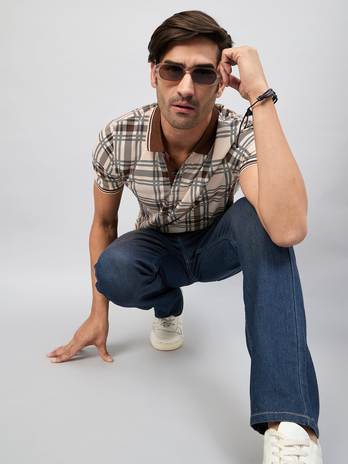 Austin Wood Men's Half Sleeves Polo Neck T-shirt