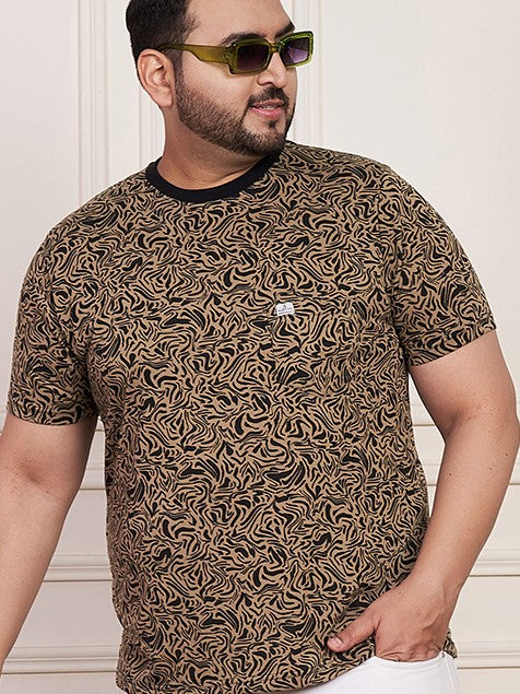 Austivo Men Round Neck Multicolor T-Shirt