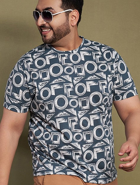 Austivo Men Round Neck Multicolor T-Shirt