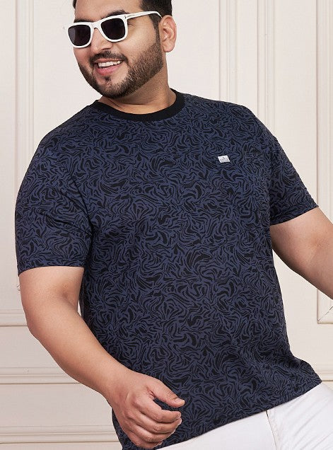 Austivo Men Round Neck Multicolor T-Shirt