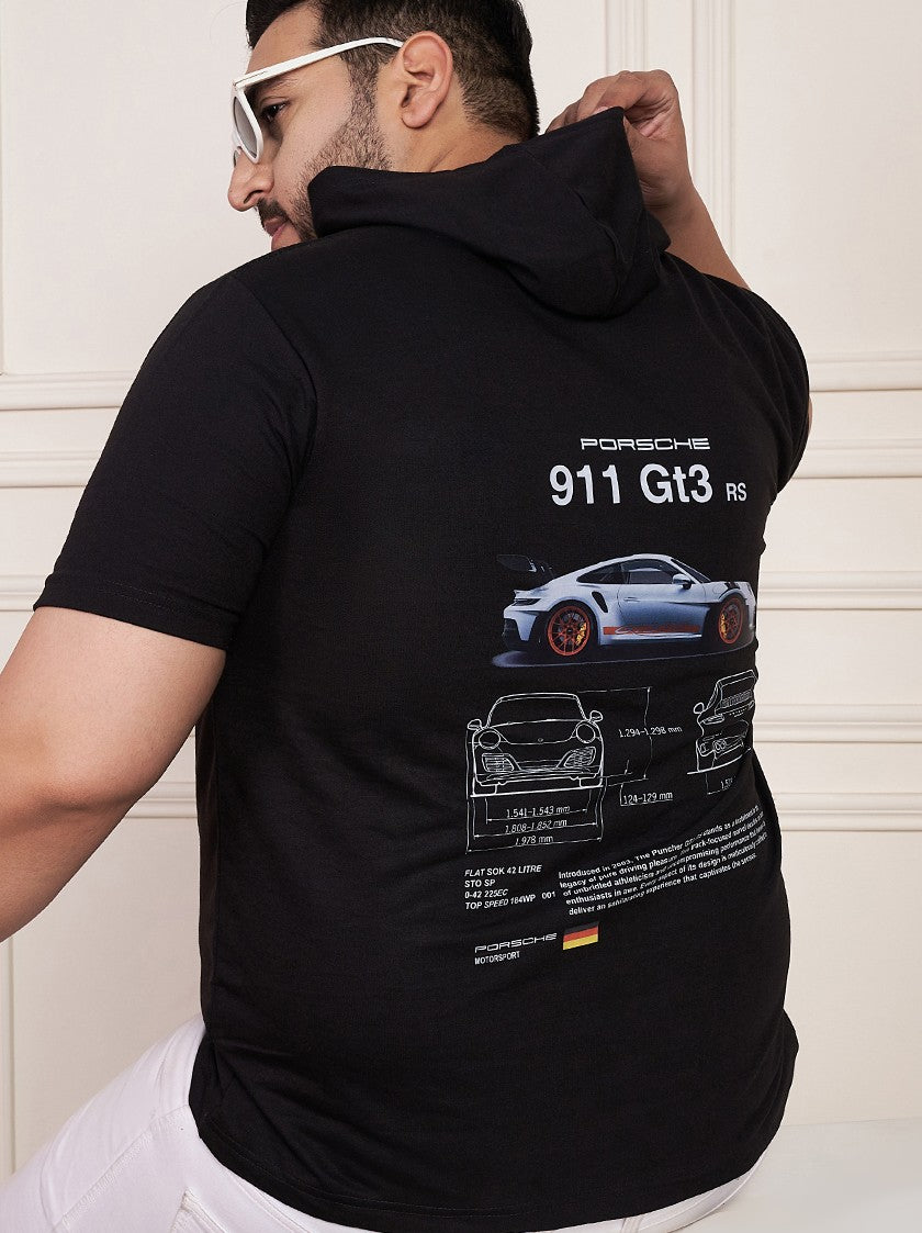 Austivo Men Hooded Multicolor T-Shirt