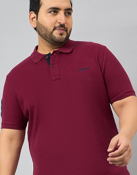 Austivo Men's Half Sleeves Polo Neck T-shirt