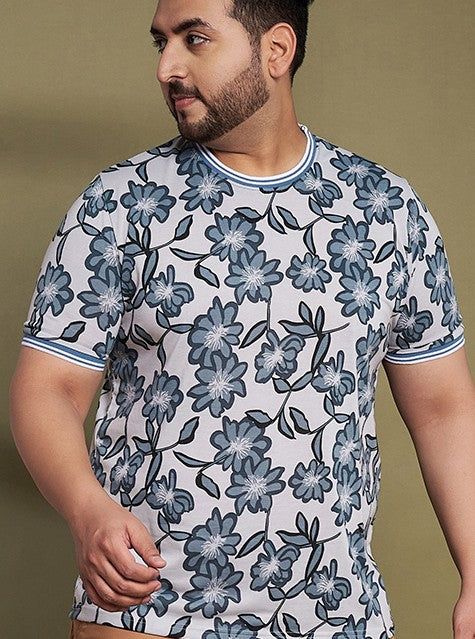 Austivo Men Round Neck Multicolor T-Shirt