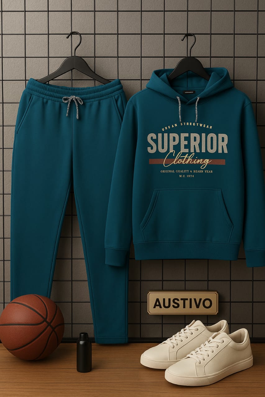 Austivo Plus Size Men's Co-ord Set