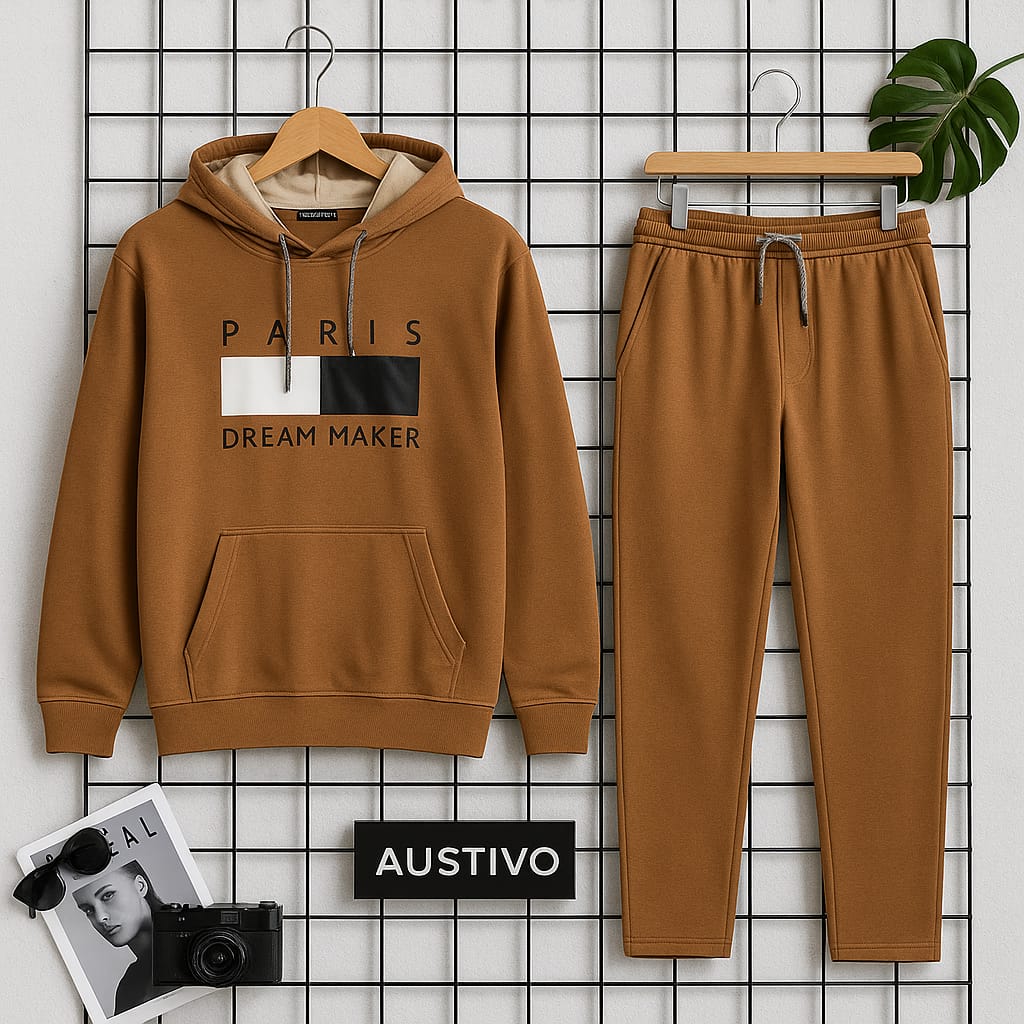 Austivo Plus Size Men's Co-ord Set