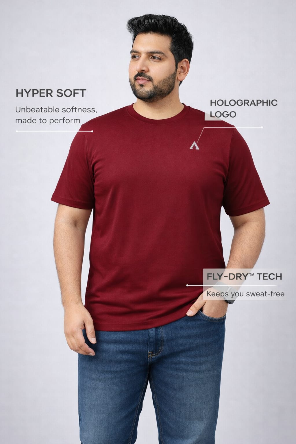 Austivo Men's Active Wear T-shirt