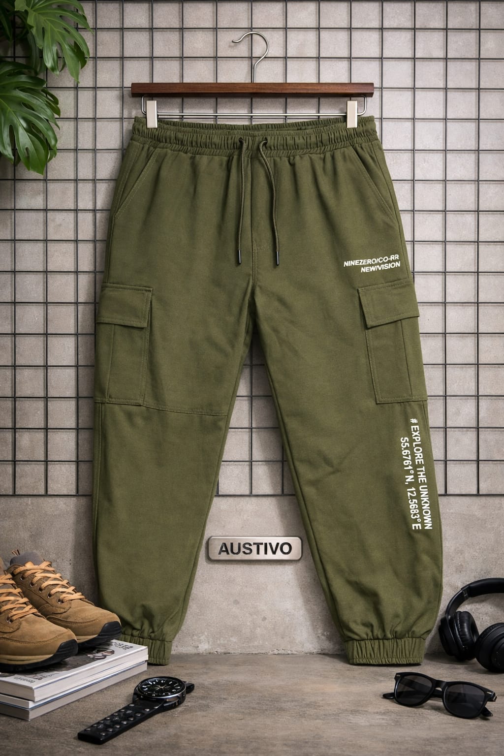 AUSTIVO Men’s Plus Size Cargo Pants