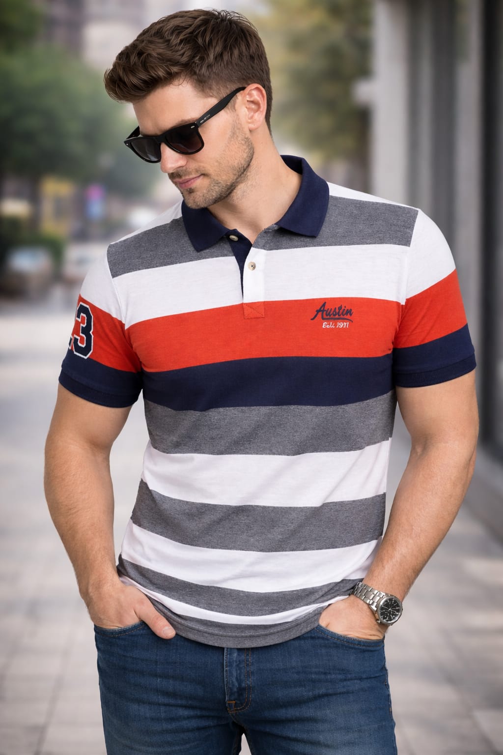 Multi Stripers Polo T-shirt