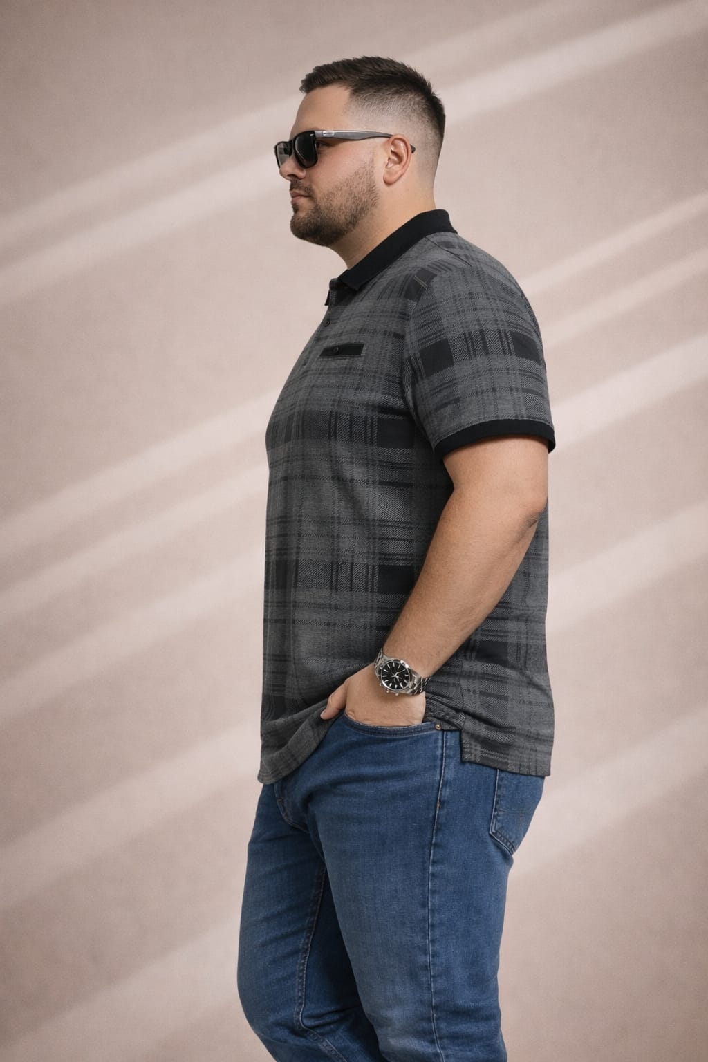 Austivo Men's Polo Neck T-shirt