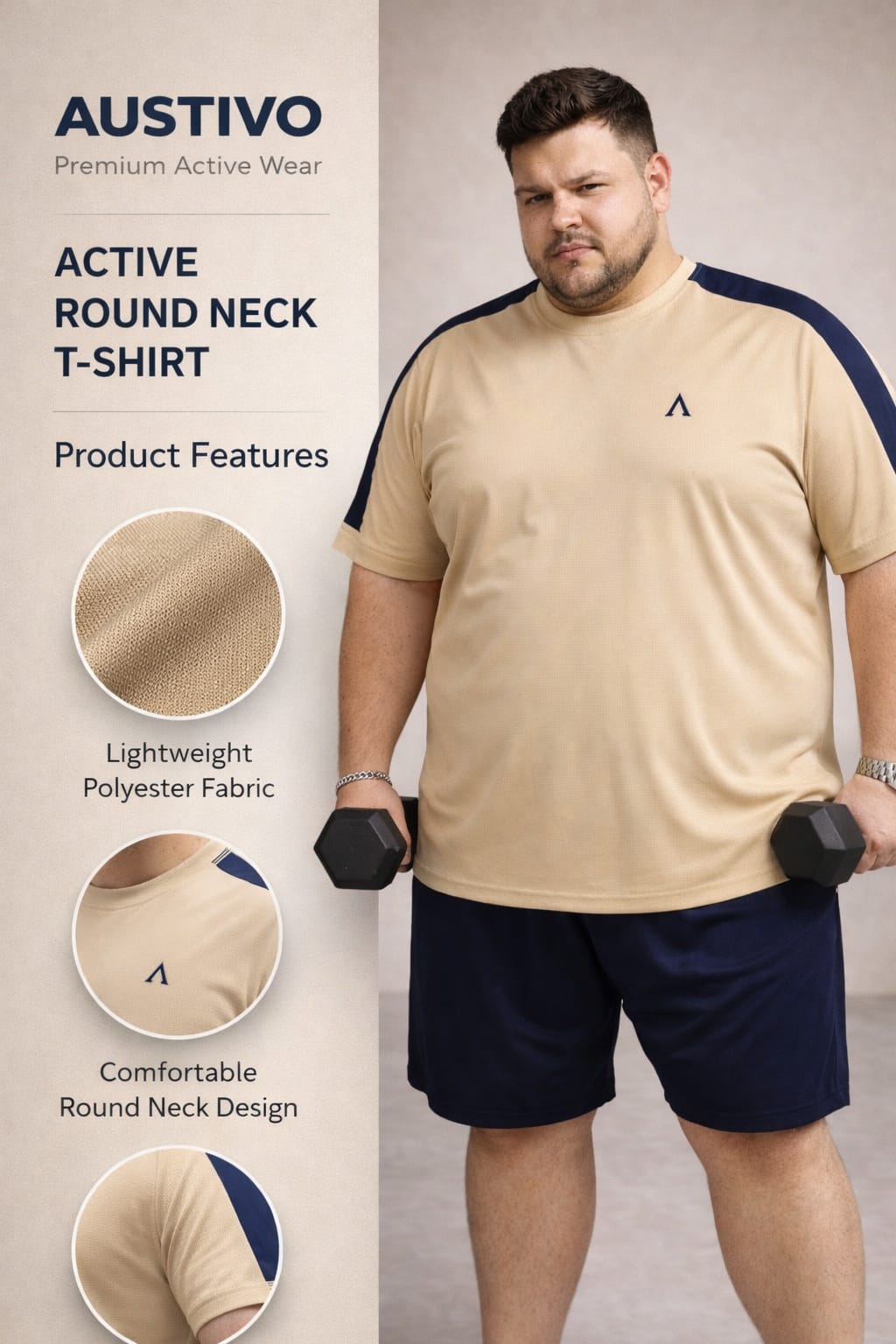 Austivo Men's Active Wear T-shirt