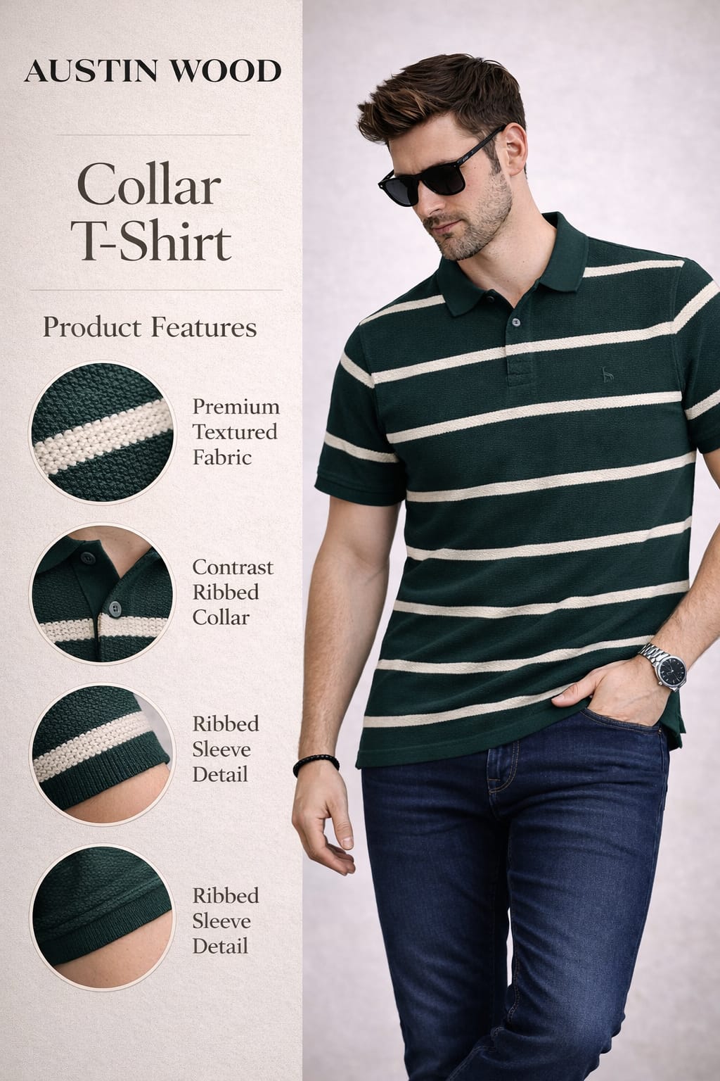 Austin Wood Polo T-shirt