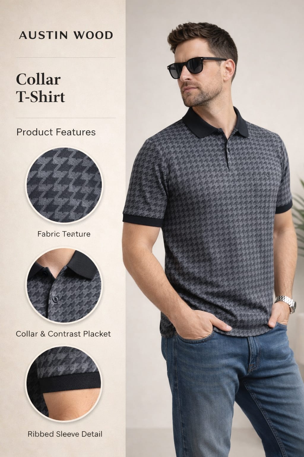 Austin Wood Polo T-shirt