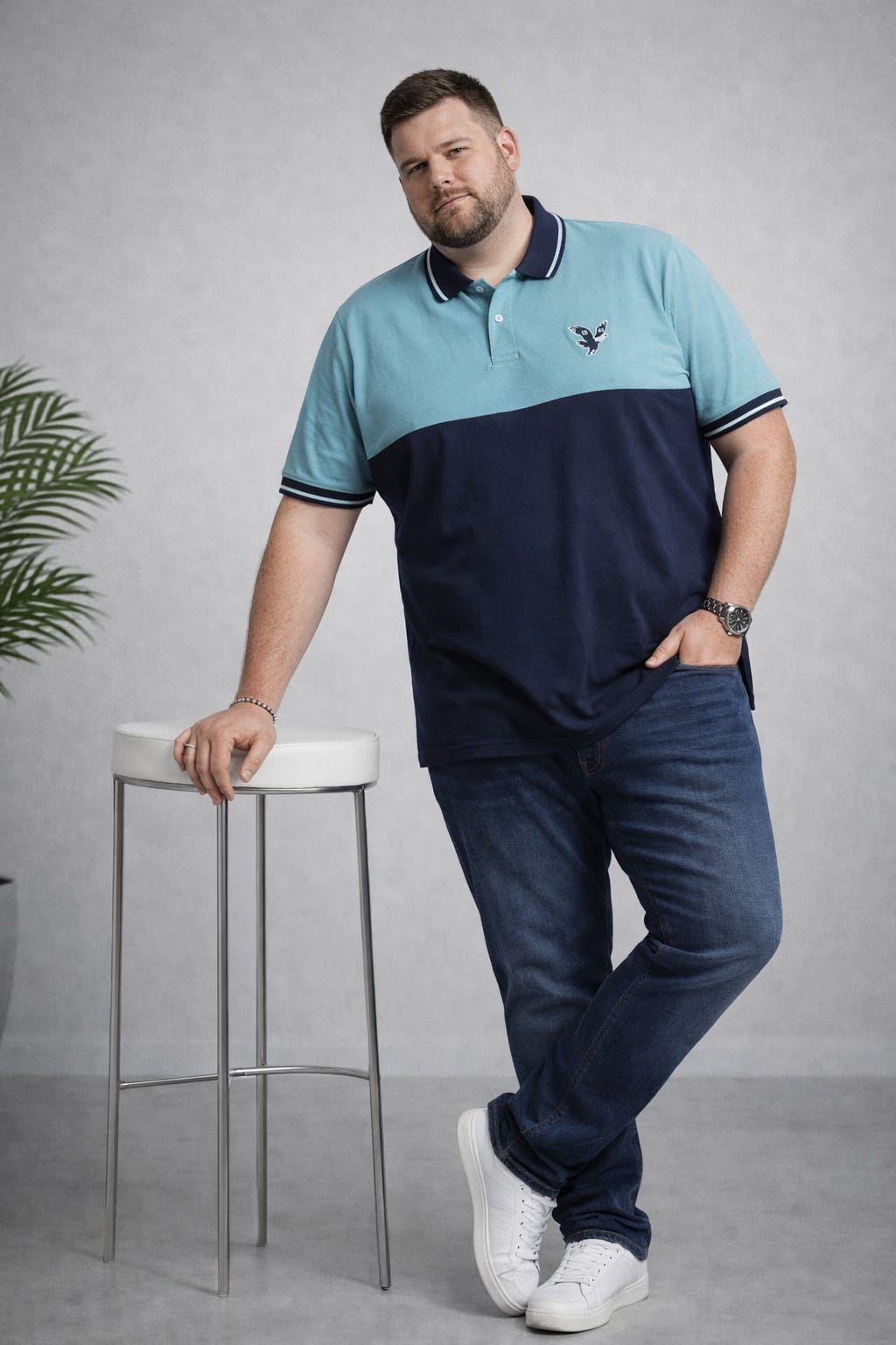Austivo Men's Polo Neck T-shirt