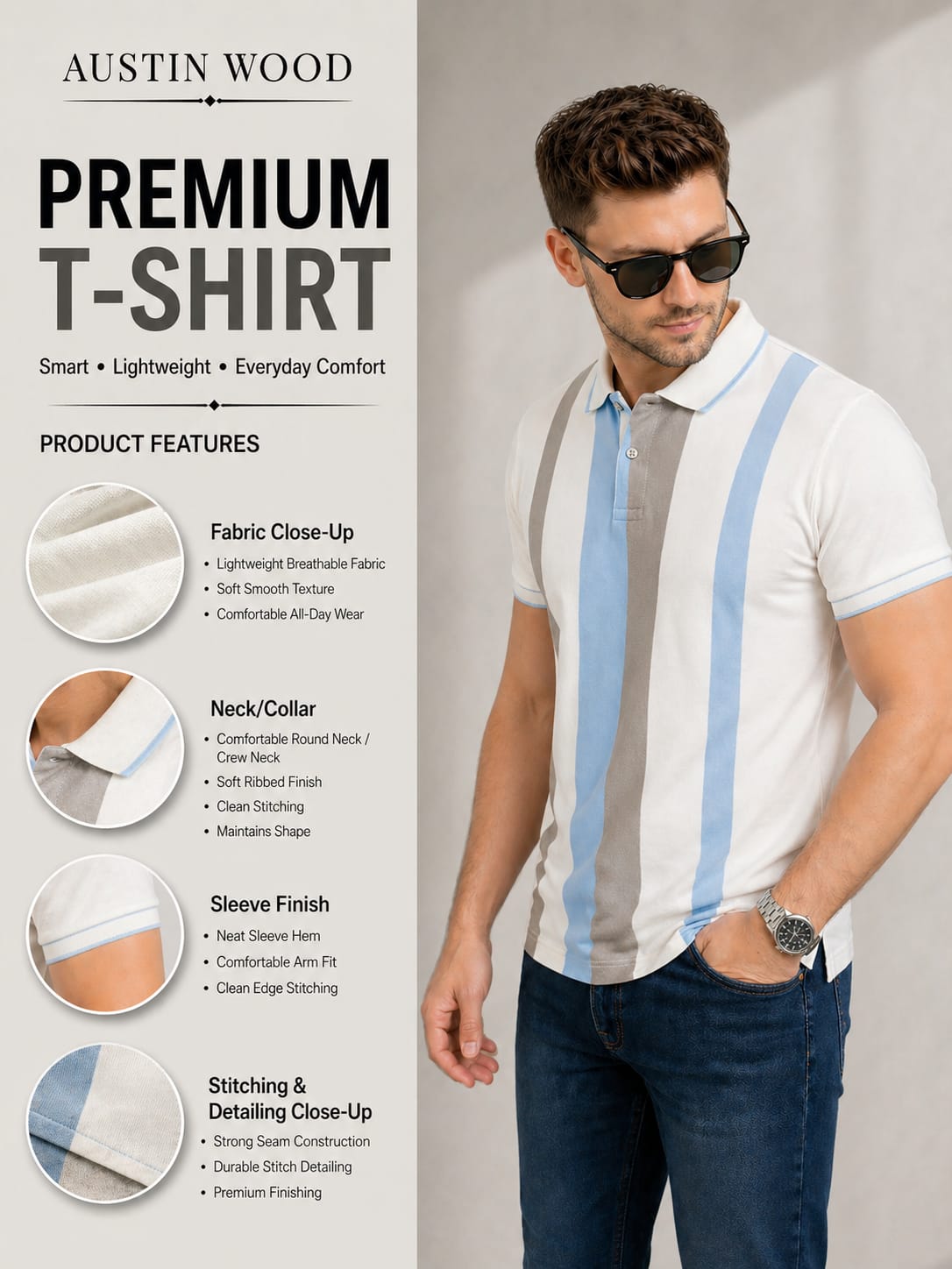 Austin Wood Polo T-shirt