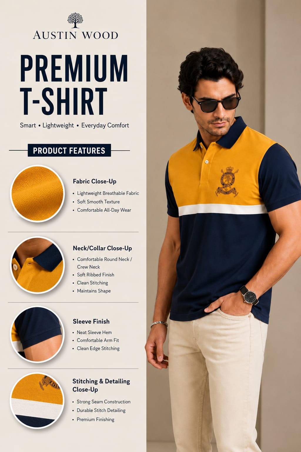 Austin Wood Polo T-shirt