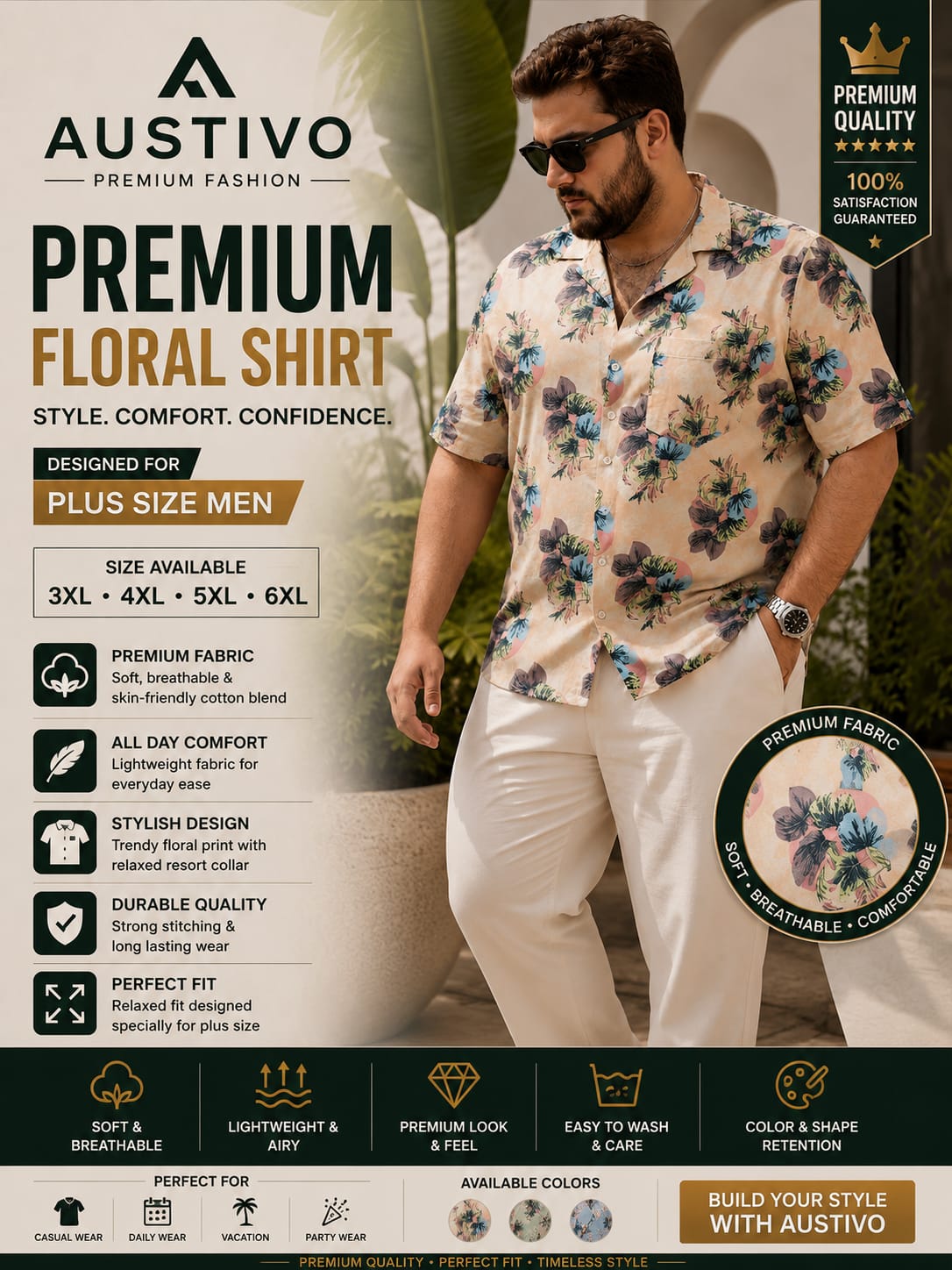 Austivo Men Plus Size Shirt
