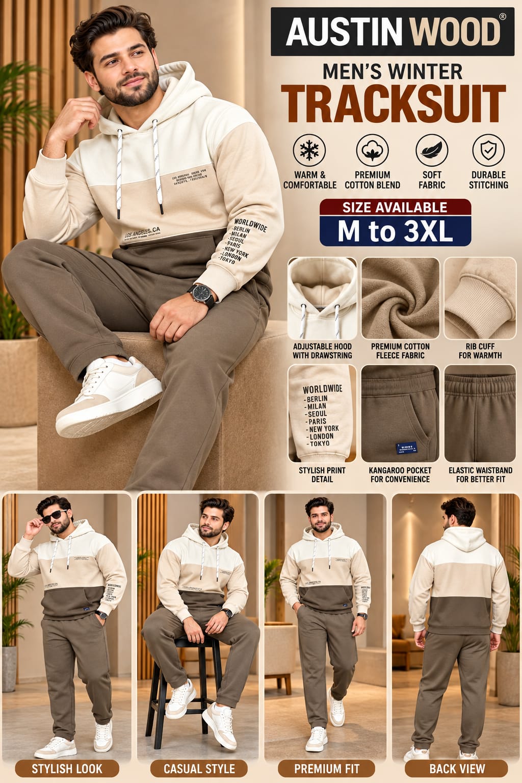 Austin Wood Men's Winter Track Suit