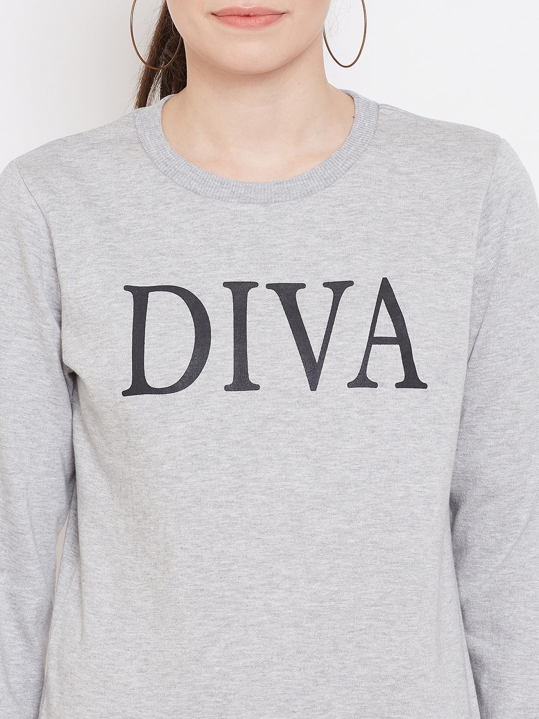 Austin Wood Women's Grey Full Sleeves Printed Track Suit