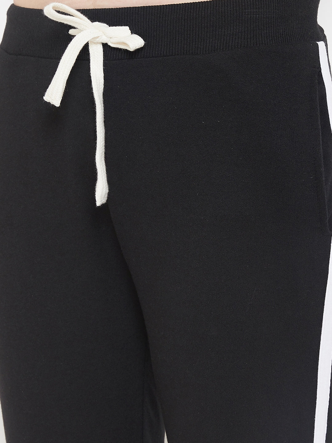 Austin Wood Women's White Striped Half Sleeves Track Suit