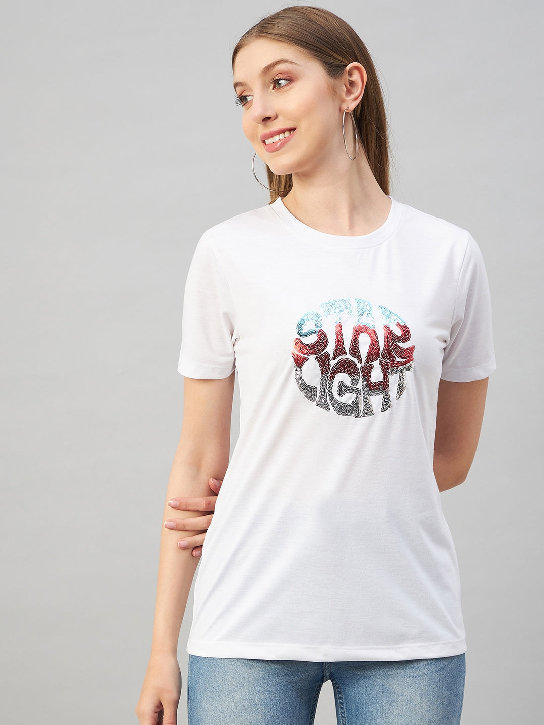 Austin Wood Women Embroidery Casual Top