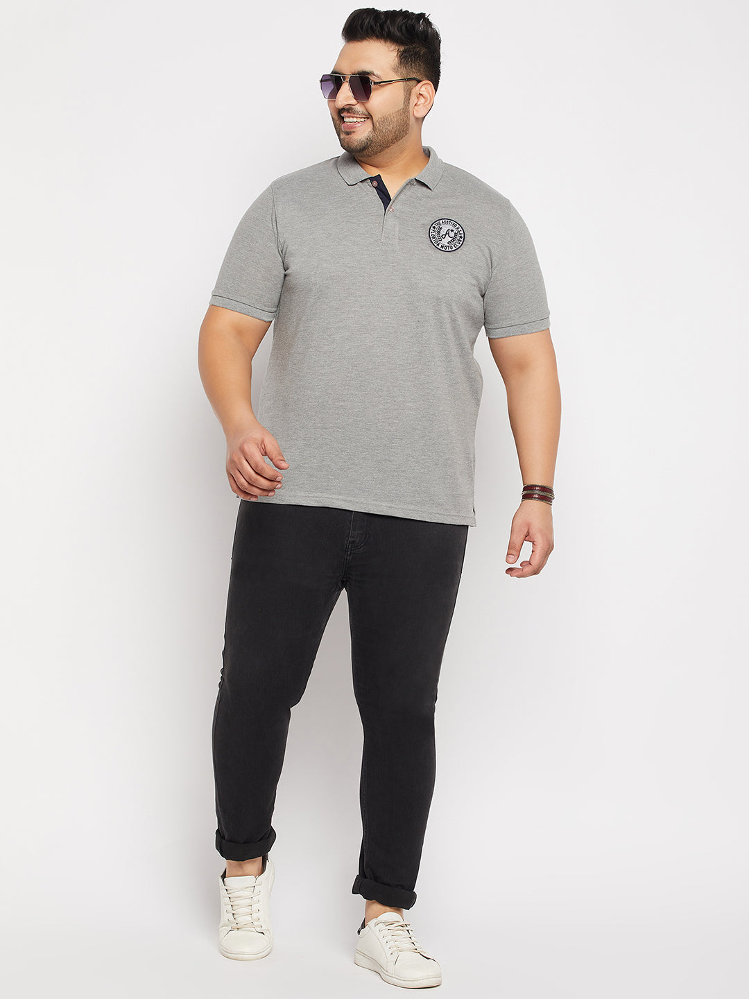 Austivo Men's Sleeves Polo Neck T-shirt