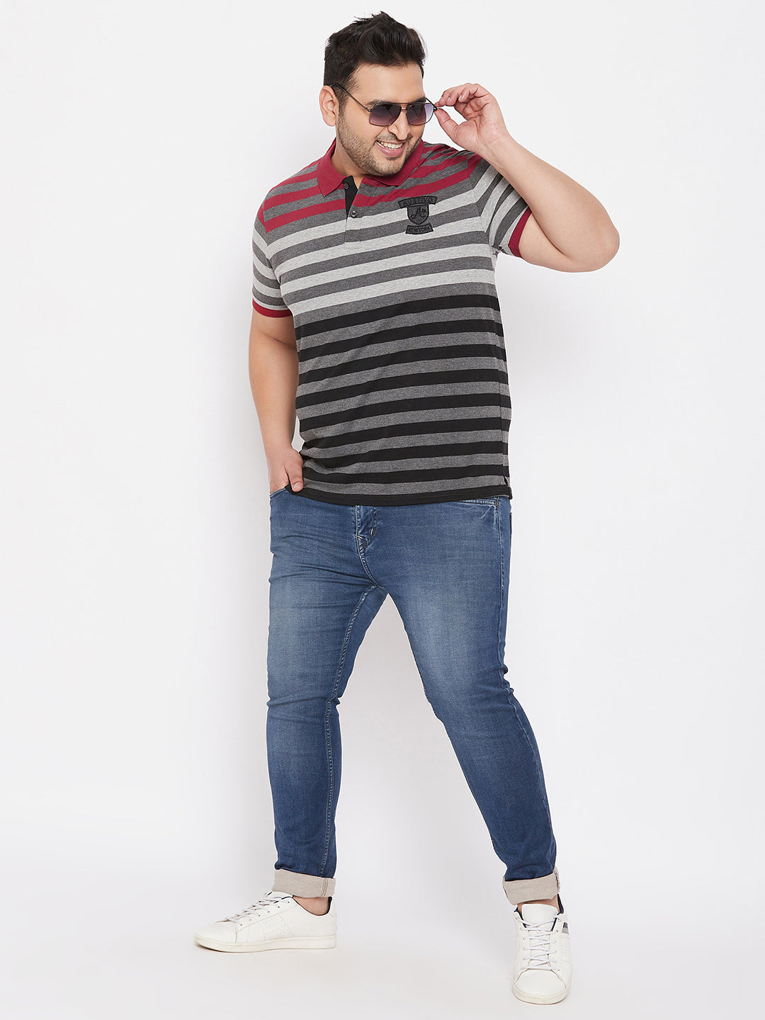 Austivo Men's Half Sleeves Polo Neck T-shirt