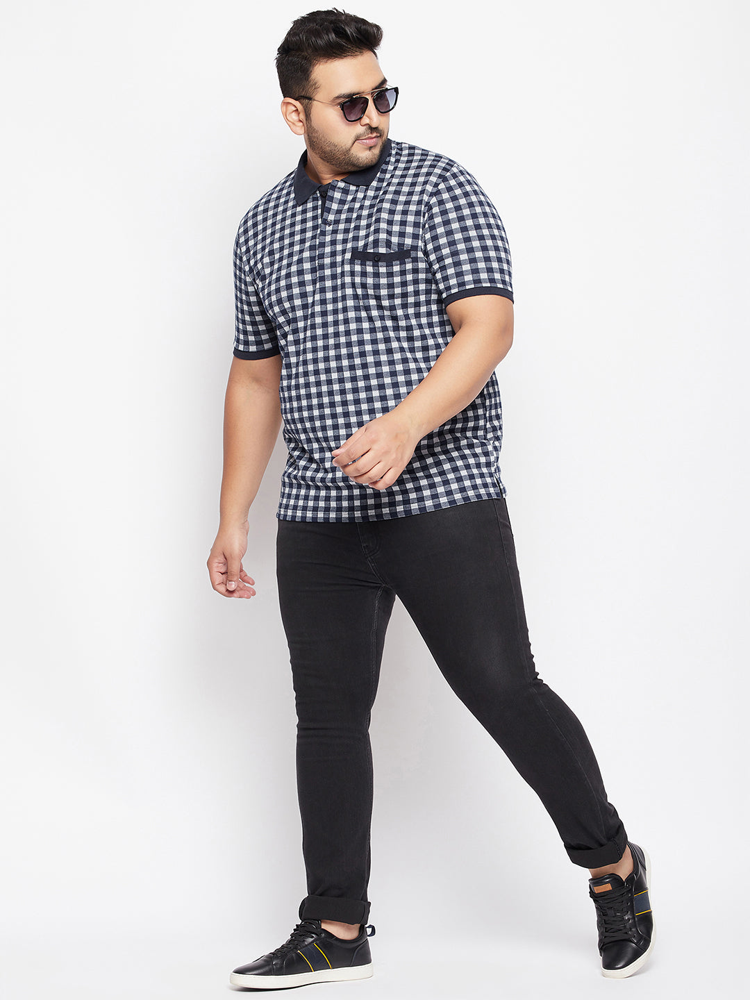 Austivo Men's Half Sleeves Polo Neck T-shirt
