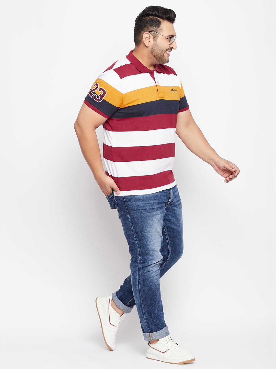 Austivo Men's Half Sleeves Polo Neck T-shirt