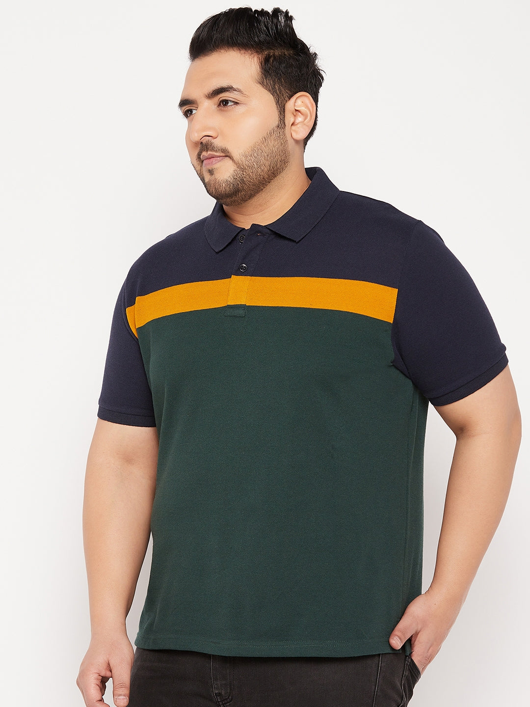 Austivo Men's Half Sleeves Polo Neck T-shirt