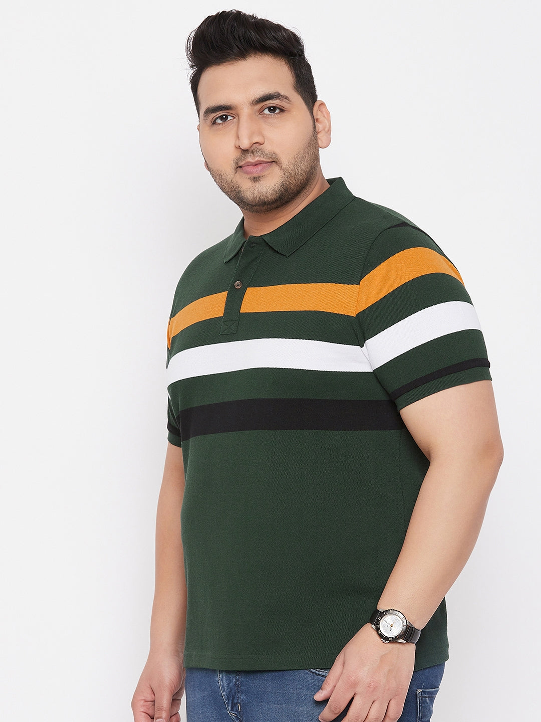 Austivo Men's Half Sleeves Polo Neck T-shirt