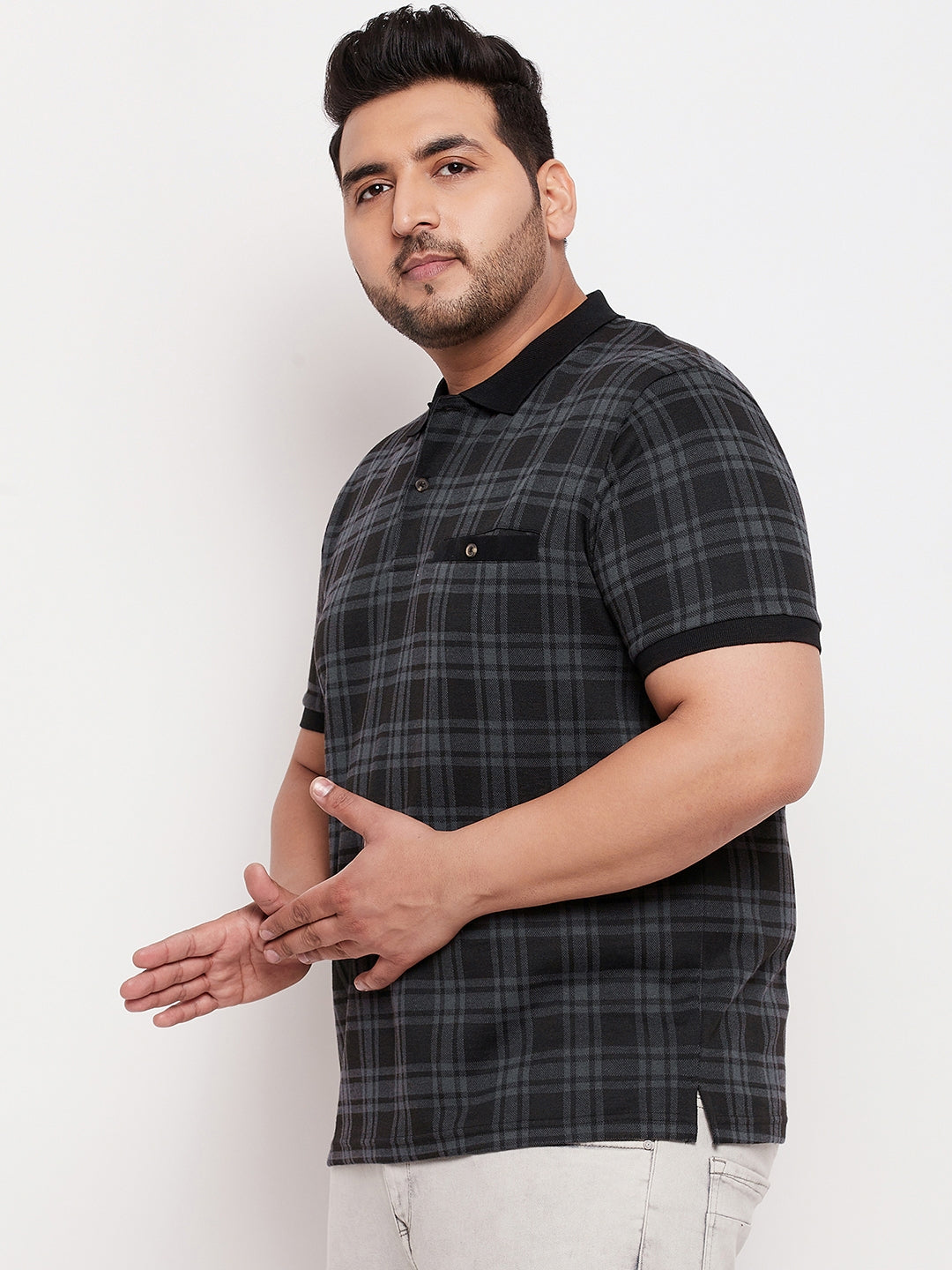 Austivo Men's Half Sleeves Polo Neck T-shirt