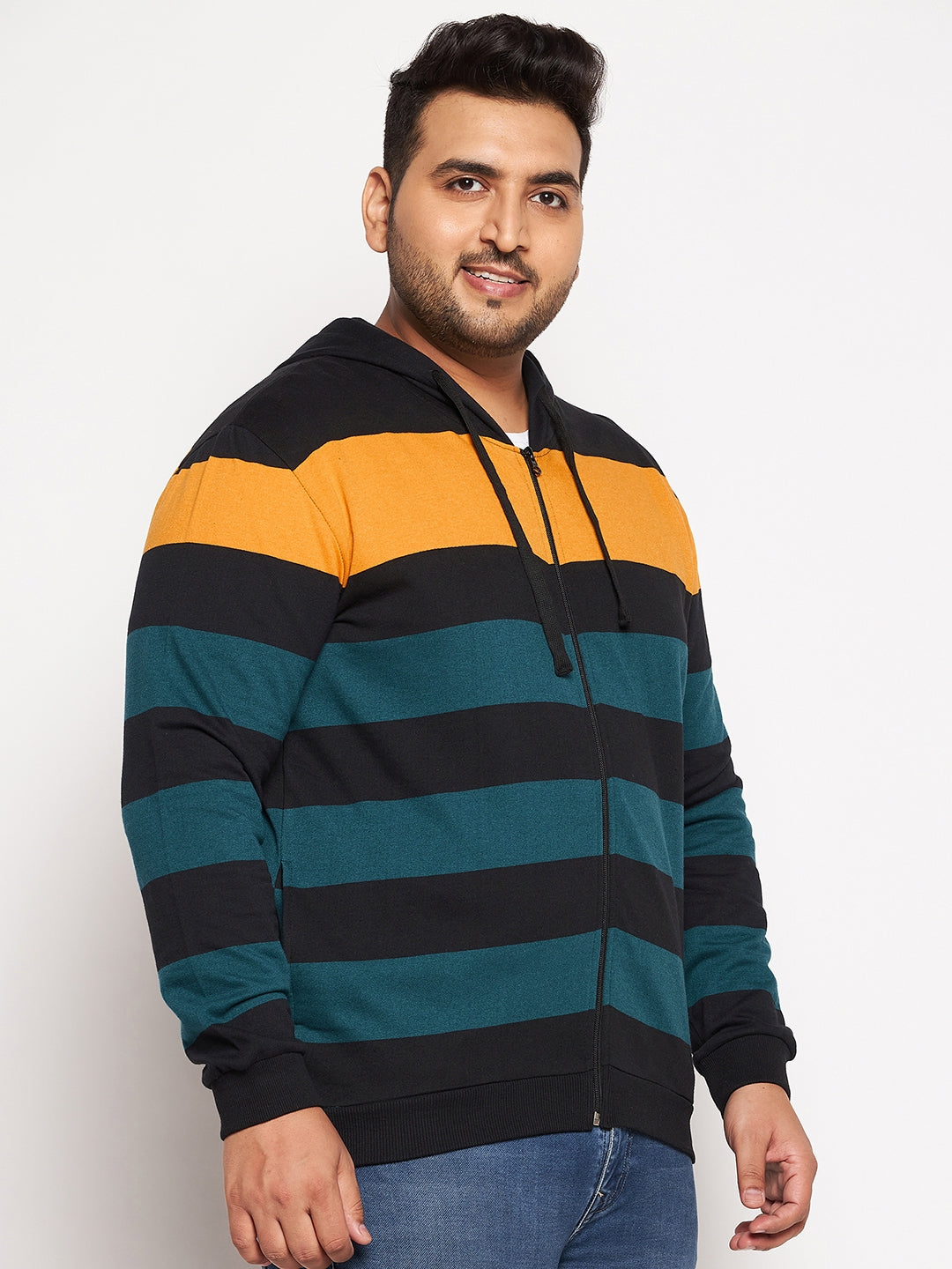 Austivo Men's Colour Block Hooded Sweatshirt