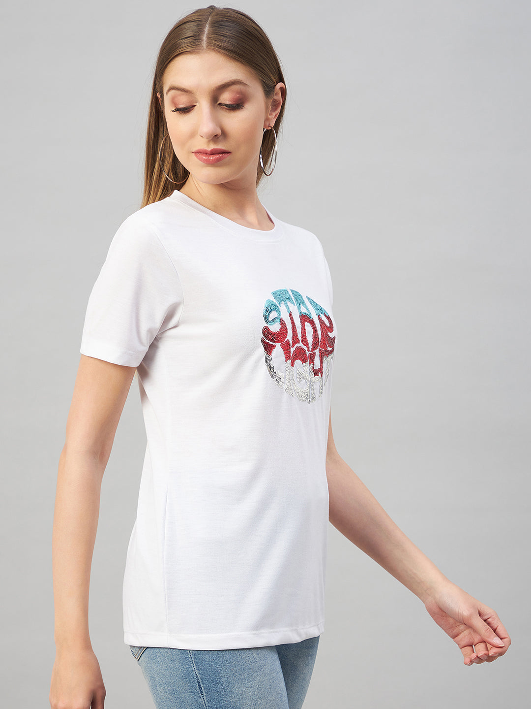 Austin Wood Women Embroidery Casual Top